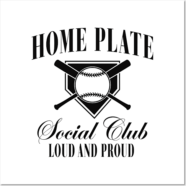 Home Plate  Social Club, baseball mom Midday, Softball Mom, Softball Wall Art by SmilArt